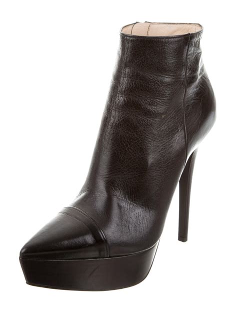 prada leather wedge ankle boot|Prada leather platform ankle boots.